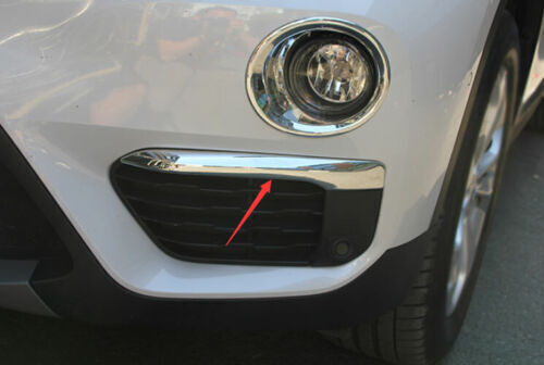 Trim 2X ABS Chrome Front Fog Light Lamp Strip Fit for BMW X1 F48 2016 2017-2019