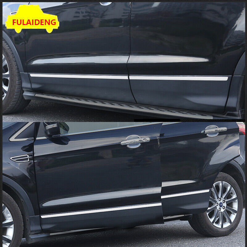 for Ford Kuga Escape 2013-2019 Chrome Body Door Side Molding Strips Trim Decorat