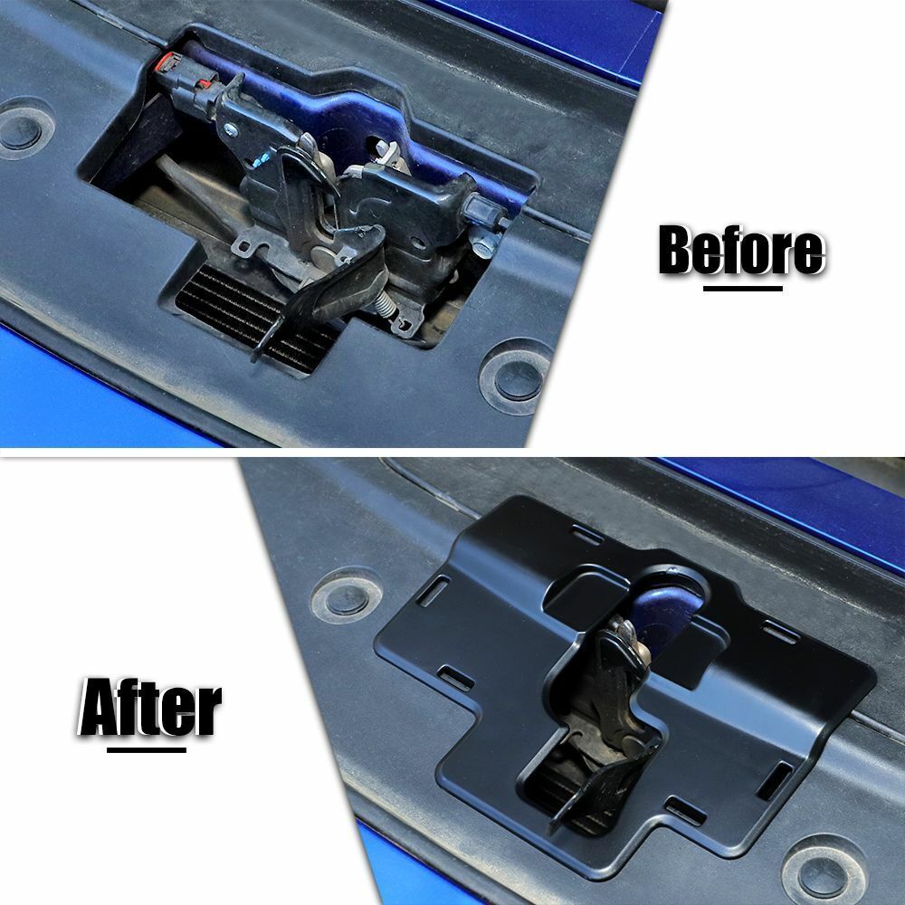 Black Hood Lock Bolt Dust-Proof Gap Protection Cover Trim for Dodge Charger 15+