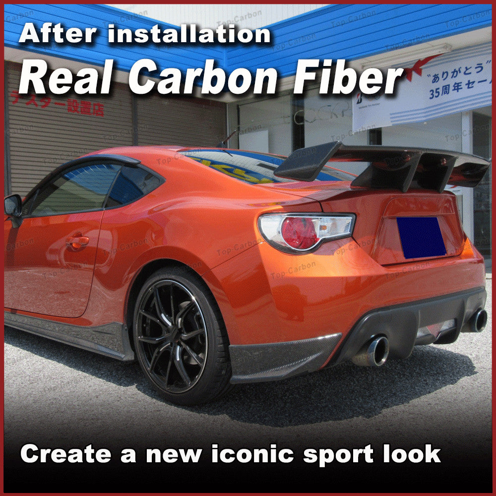 REAL CARBON Rear Bumper Splitter Flaps Lip for Toyota GT86 for Subaru BRZ 2013-2020