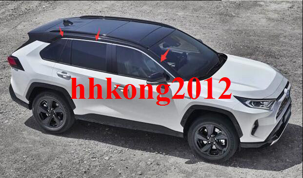 for Toyota RAV4 2019-2024 Chrome Car Window Visors Sun Rain Guard Vent Deflector