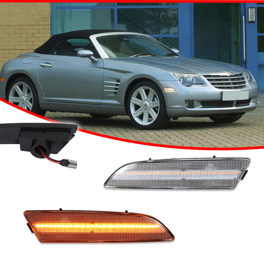 Full LED crystal transparent front marker light suitable for Chrysler Crossfire from 2004 to 2008- v