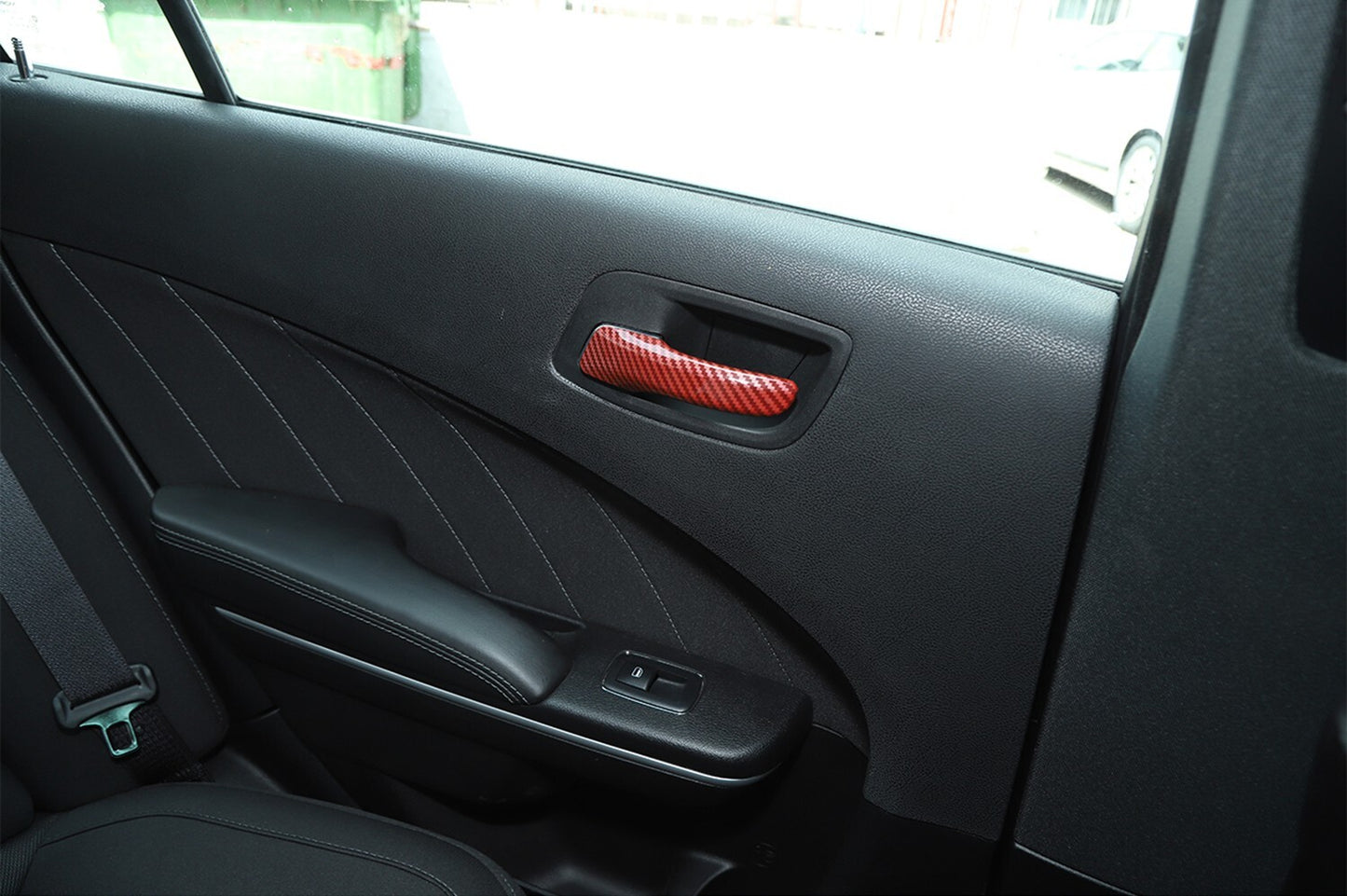 Interior Door Handle Cover Trim for Dodge Charger 2011-2021 Carbon Fiber