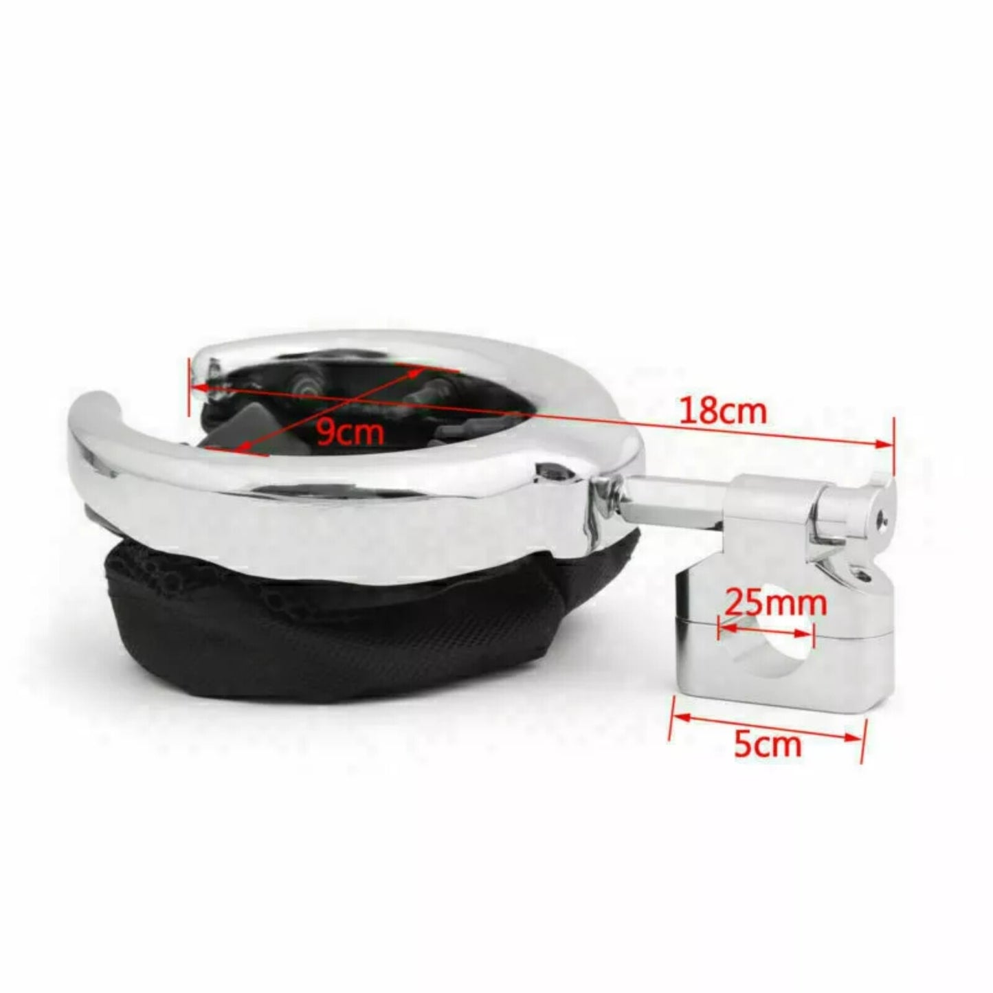 Motorcycle Handlebar Cup Holder Metal Drink w/ Mesh Basket For Universal for Harley