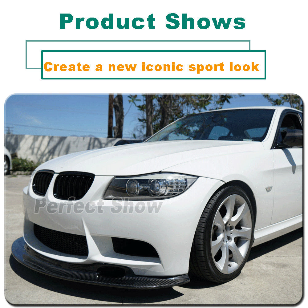 for BMW 3 Series E90 E92 E93 M3 2008-2013 Carbon Fiber Front Bumper Lip Spoiler