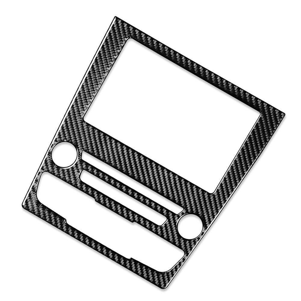 GPS Navigation Panel Cover Trim Fit for Ford Mondeo 2013-2019 Carbon Fiber Black