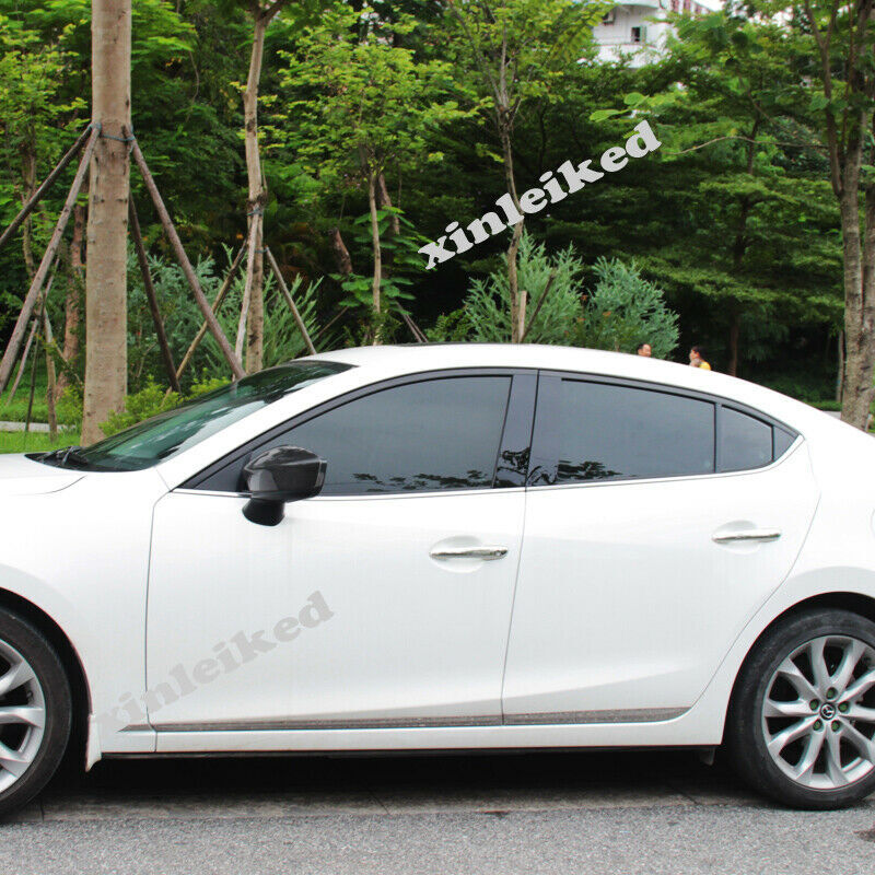 for Mazda 3 Axela 2014-2018 Black Door BC Pillar Mirror Plate Molding cover trim
