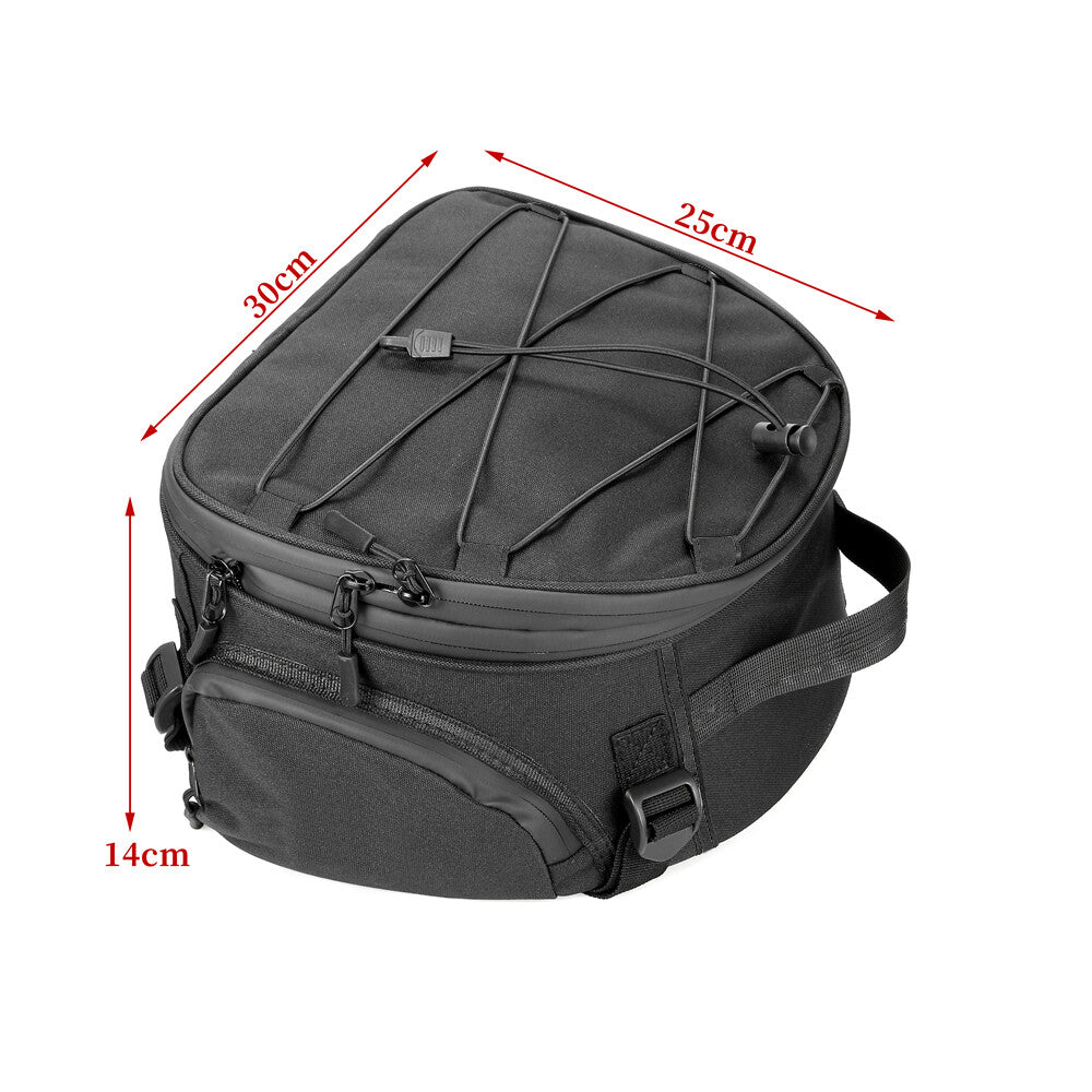 Motorcycle Rear for Seat Tail Bag Helmet Bag Pack Waterproof Extended Luggage Carry Q