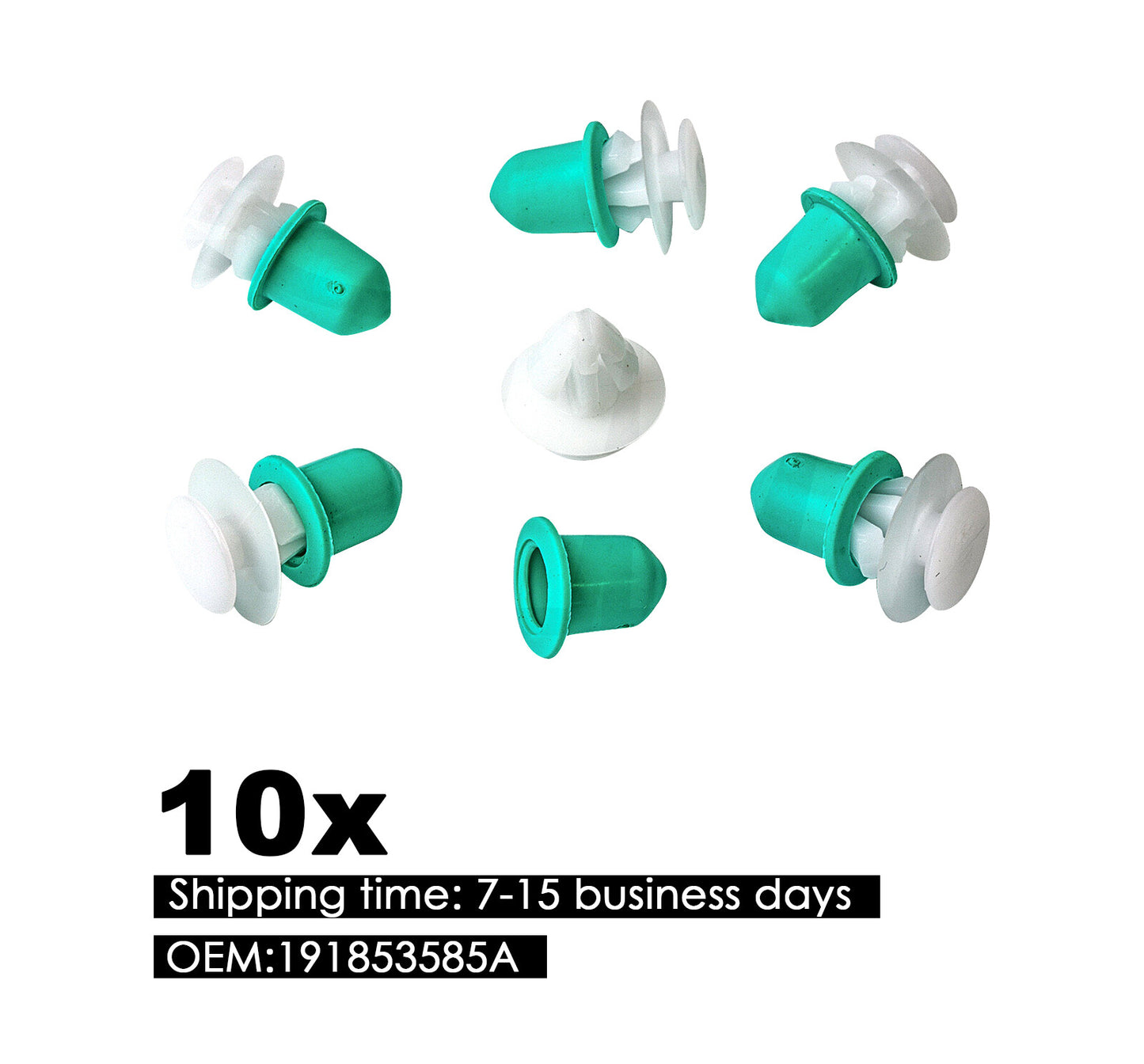 10X DOOR SIDE MOULDING CLIPS TRIM STRIP WHEEL ARCH RUBBING for VW for Golf for Passat