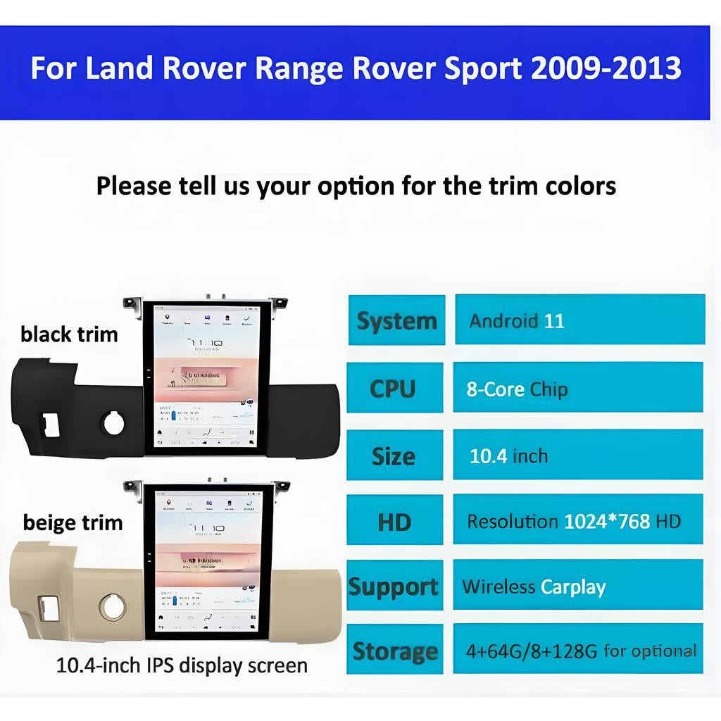10.4 Android 13.0 Radio GPS for Land Rover for Range Rover Sport 2009 2010-2013 NEW