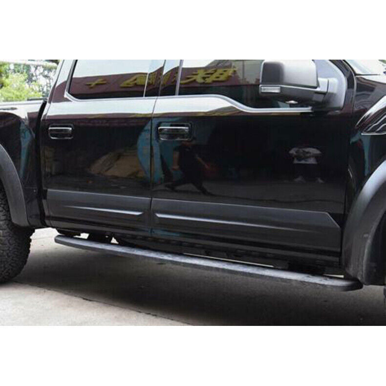 4x for Ford F-150 2015-20 Black ABS Body Door Side Molding Sill Guard cover Trim