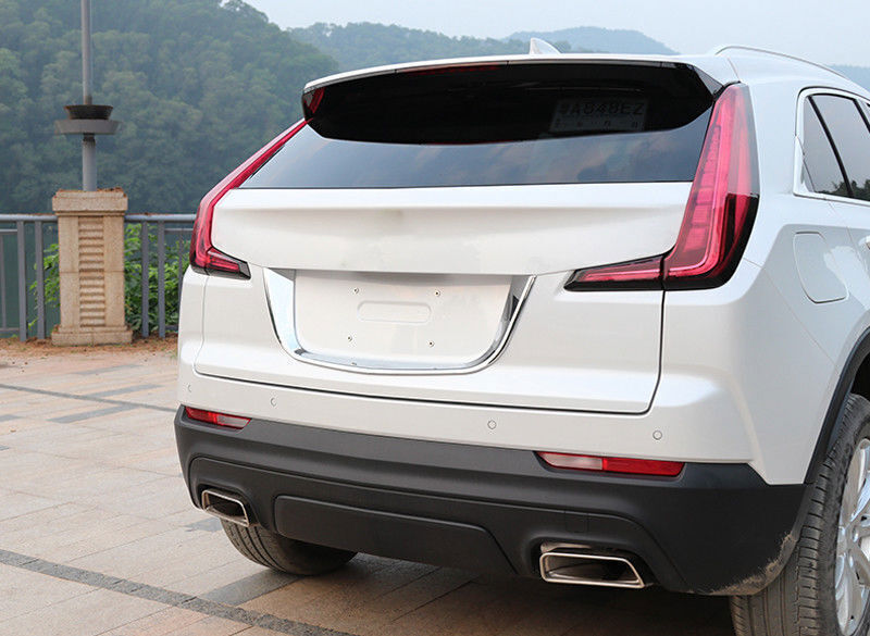 for Cadillac XT4 2018-2023 Chrome ABS Rear Trunk License Plate Frame Cover Trim