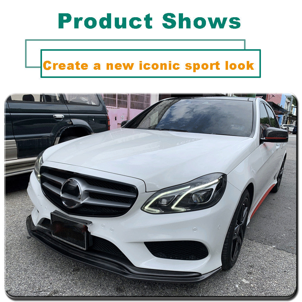for Benz W212 E400 E260 Sport 2014-16 REAL CARBON front Bumper lip Spoiler Chin