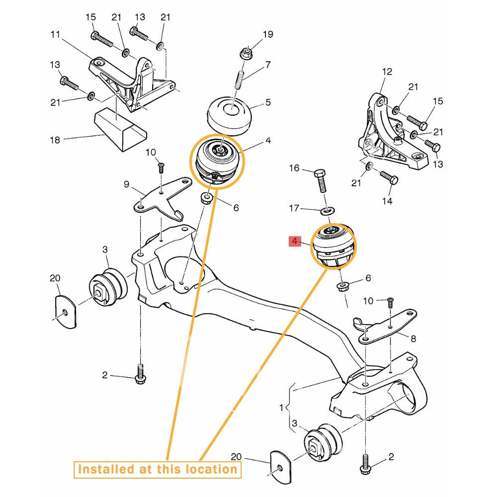 Engine Mount Kit for Bentley Mulsanne 2010-2016 - Equipment Manufacturer 3Y0199384A