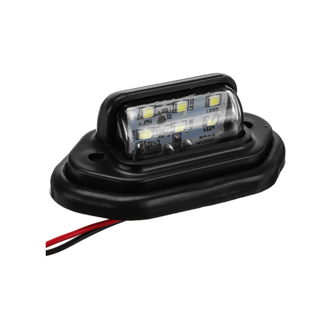 2x LED License Plate Light Tag Lamps Assembly Replacement Kit for Truck Trailer
