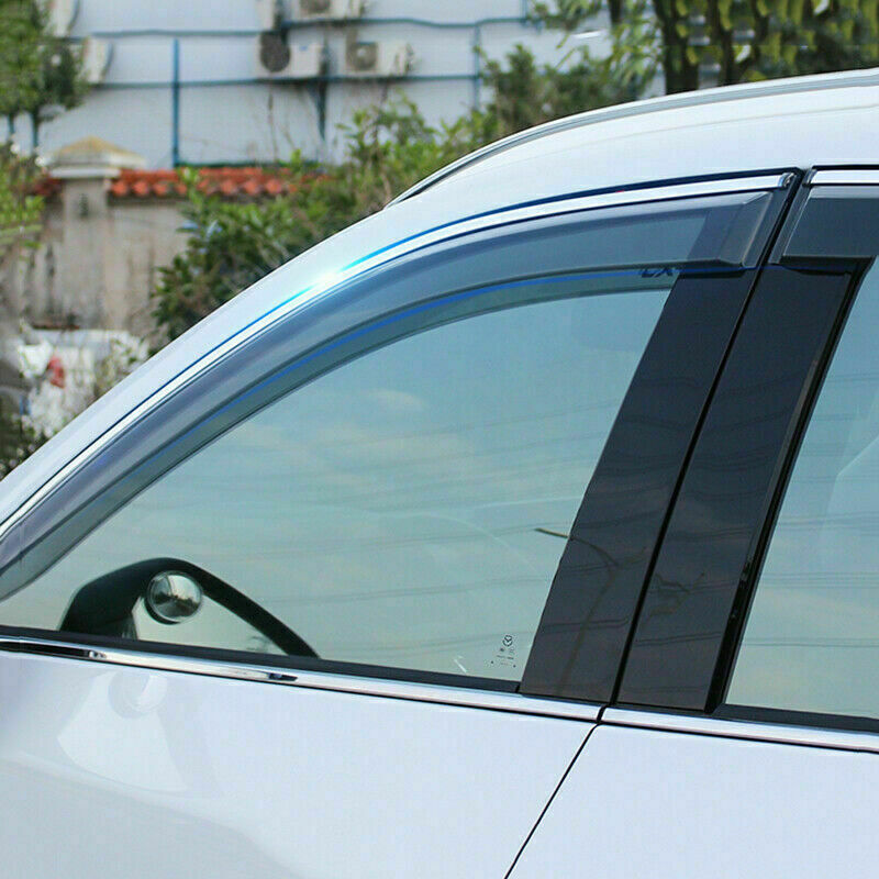 for Mazda CX-5 2017-2024 Window Visor Vent Shades Sun Rain Guard W/Chrome Trim