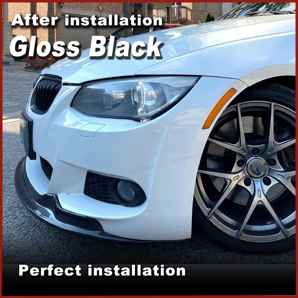 for BMW 3 Series E92 E93 LCI 335i M Tech Gloss Black Front Bumper Lip Splitter