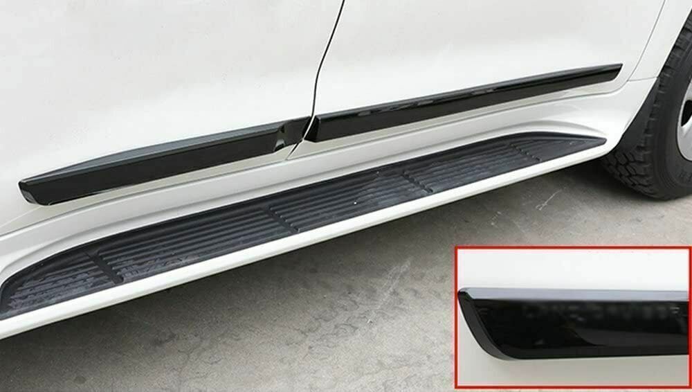 4P for Land Cruiser LC200 2013-2021 Gloss Black ABS Door Side Sill Molding Trims