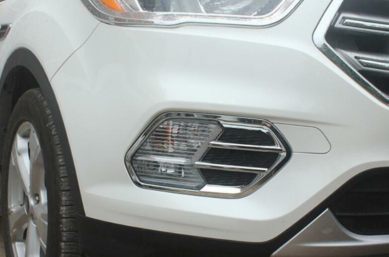 Chrome Front Fog Light Lamp Frame Moulding Trim 2X for Ford Escape Kuga 17-2019