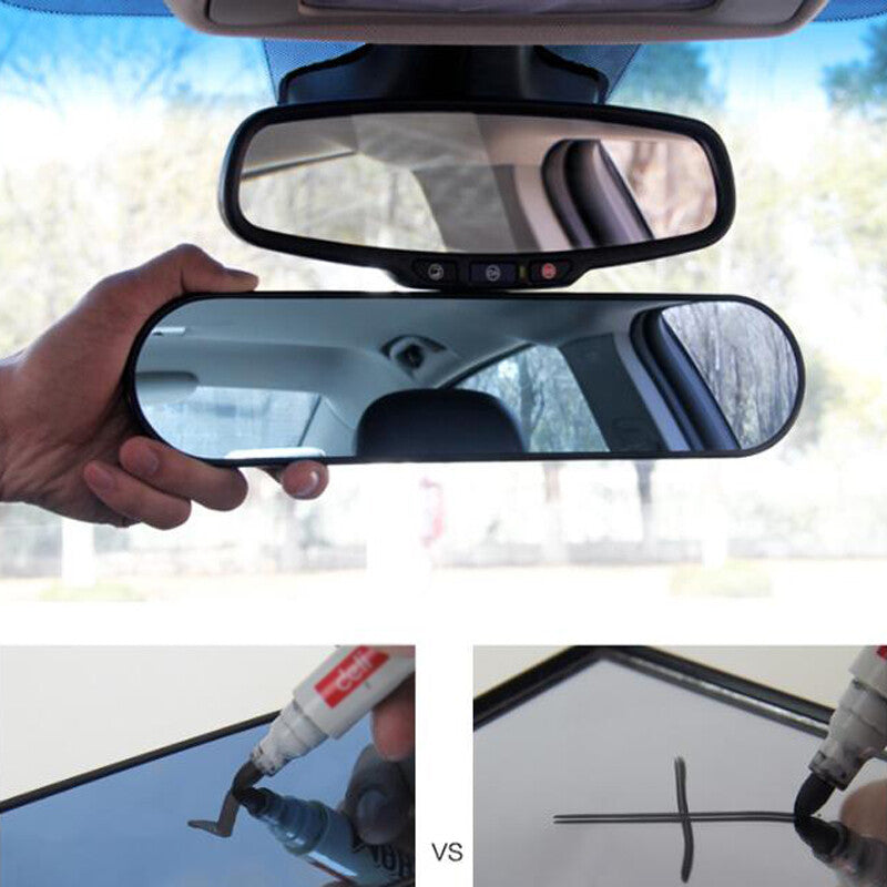 Durable Panoramic Car Rear View Mirror Anti-Glare Replacement Large Field Kit v