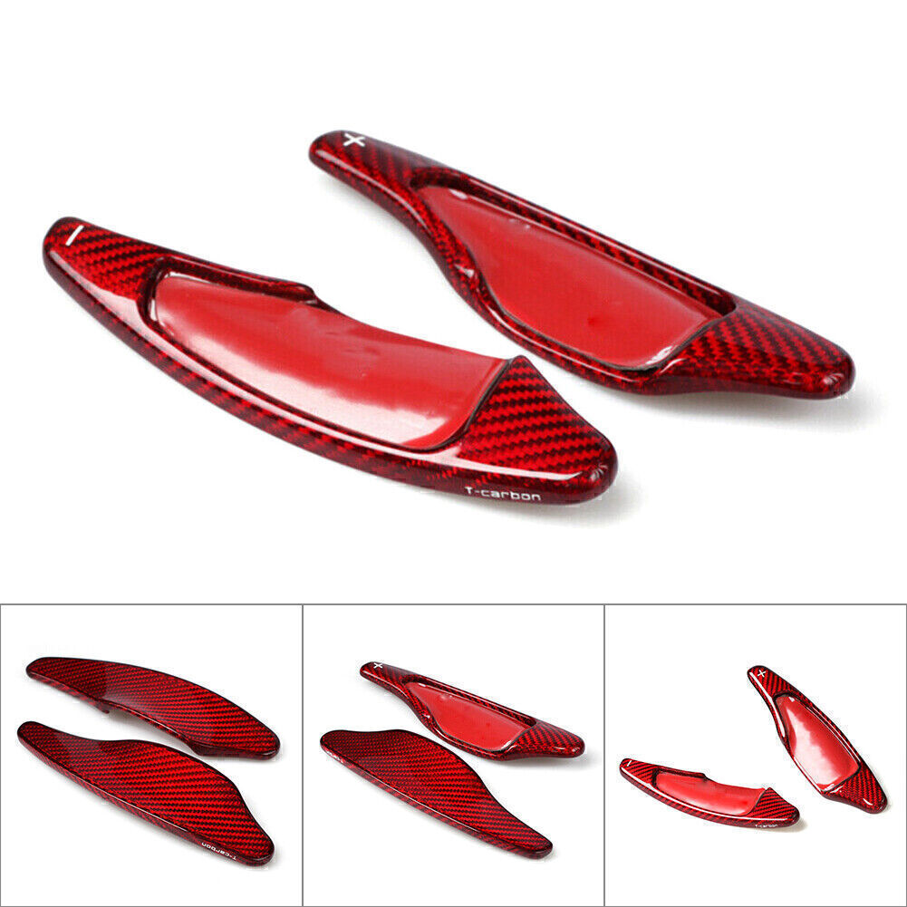 Red Carbon Car Steering Wheel Shift Paddle Extension for Chevrolet for Corvette C7
