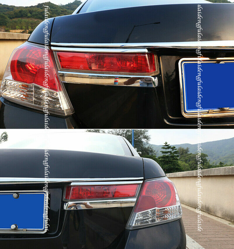 for Honda Accord 8th 2008-2012 ABS Chrome Rear Tail Light Lamp Strip Decor Trim