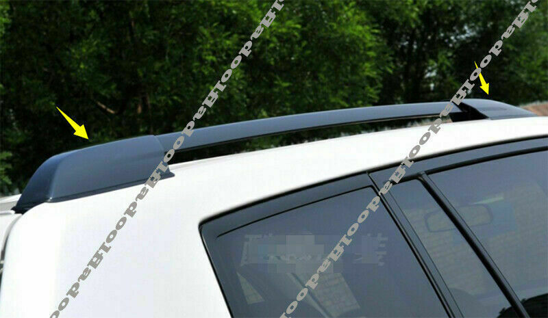 4P Black Roof Rack Cover Rails End Shell Replace for Toyota Highlander 2008-2013