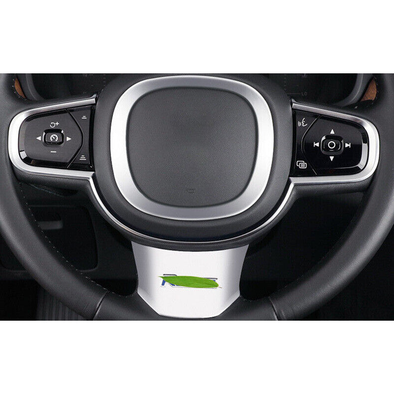 for Volvo S90 2017-2022 Silver Steering Wheel Button molding decor Cover Trim 2x