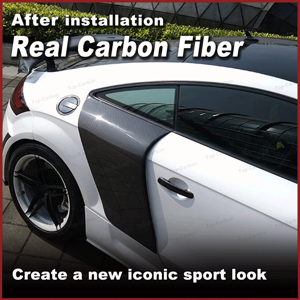 REAL CARBON Side Door Blade Fender Guard Cover TrimFor for Audi TT TTS TTRS 2007-14