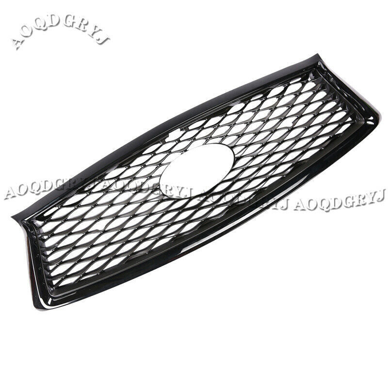 for Infiniti Q50 2018-2021 Glossy Black Front Grilles Grill Trim Replace Refit