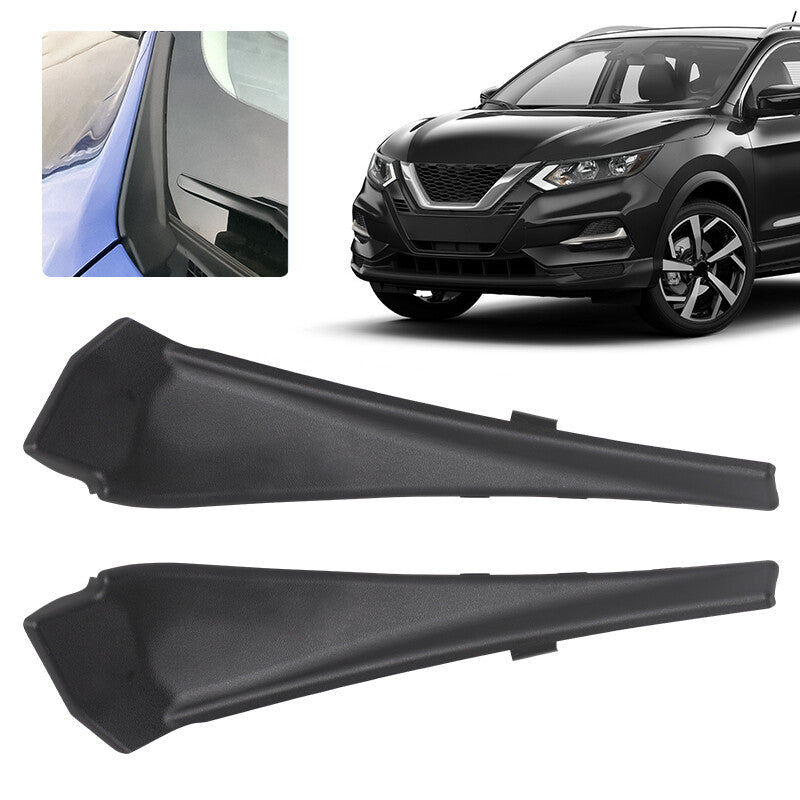 Front Windshield Wiper Side Cowl Extension Cover Trim for Nissan Rogue 2014-2020