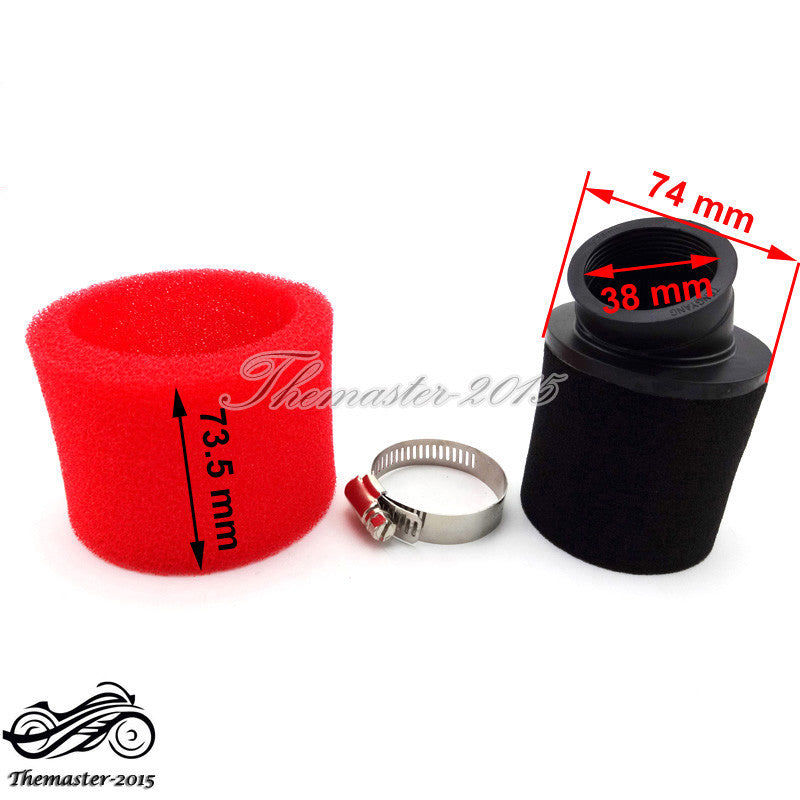 38mm Air Filter Cleaner For 110 125 cc Pit Dirt Bike CRF 50 70 KLX SSR Thumpstar Q
