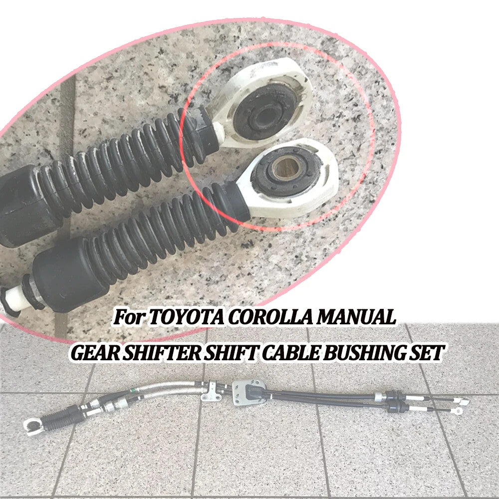2X Bushing for Toyota for Corolla 2007 5 and 6 SPEED MT Shift Shifter Cable Bushings