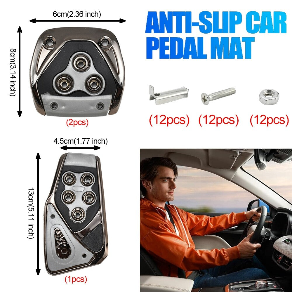3xNon Slip Car Pedal Pads Manual Transmission Accelerator Brake Clutch Pad Cover
