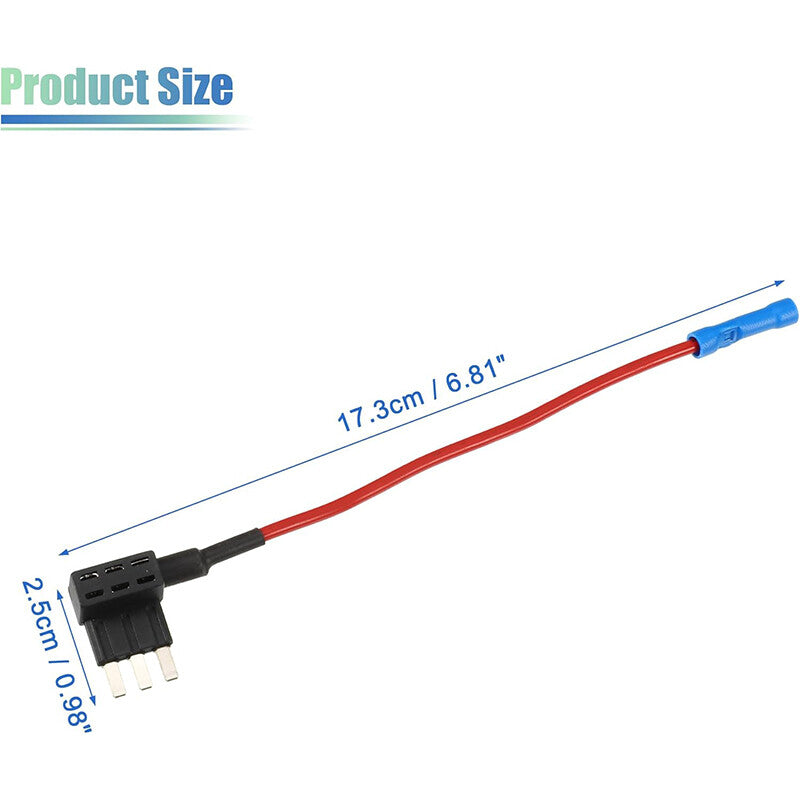 2pcs Car Fuse Tap Add a Circuit Adapter with 2pc 7.5A Micro3 ATL Blade Type Fuse