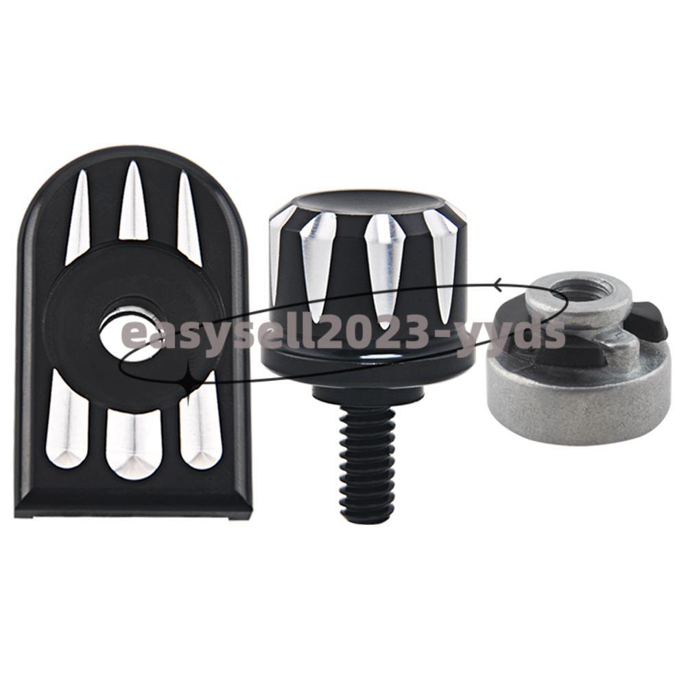 Motorcycle for Seat Screw Bolt Nut Knob Tab Cover for Harley Touring Sportster Dyna