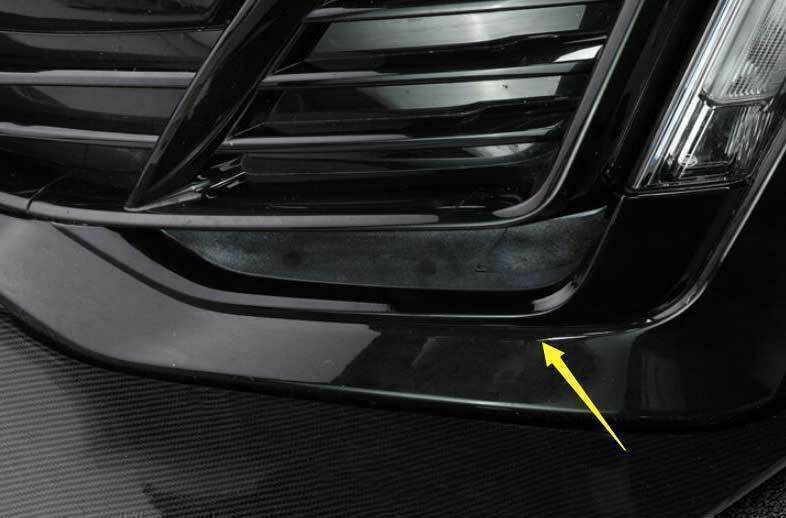 for Cadillac CT5 2020-24 Glossy Black Front Fog Light Lamp Spoiler Strip Trim 2X