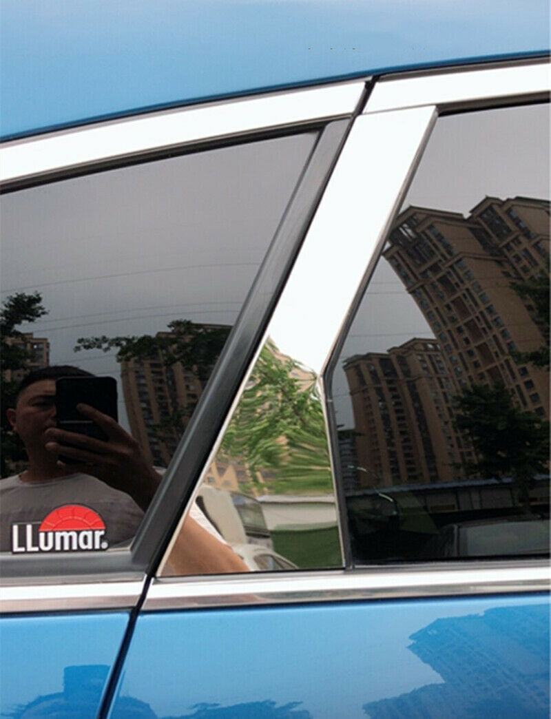 Chrome Pillar Trim for Cadillac SRX 2010-2016 6PCS Side Door Cover Mirrored Post