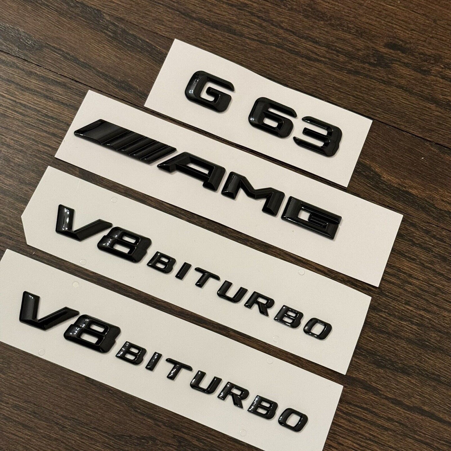 G63 AMG Glossy Black Embroidered Badge for Mercedes G-Class V8 BITURBO 4638175200