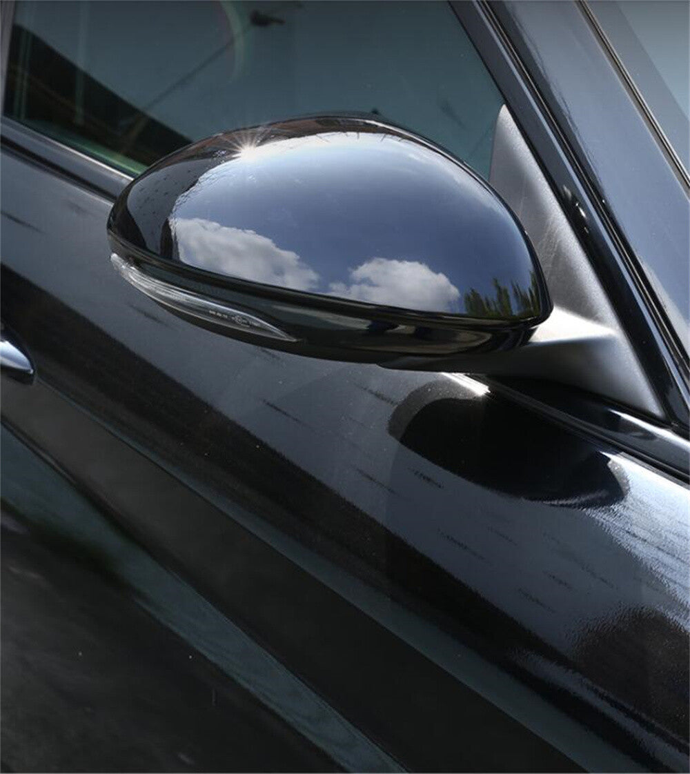 for Alfa Romeo Giulia 2017-2022 Side Rearview Mirror Caps Cover ABS Gloss Black