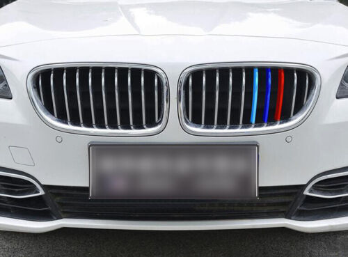 for BMW 5 Series 2013-2017 3-Color Car Front Center Mesh Grille Grill Strip Trim