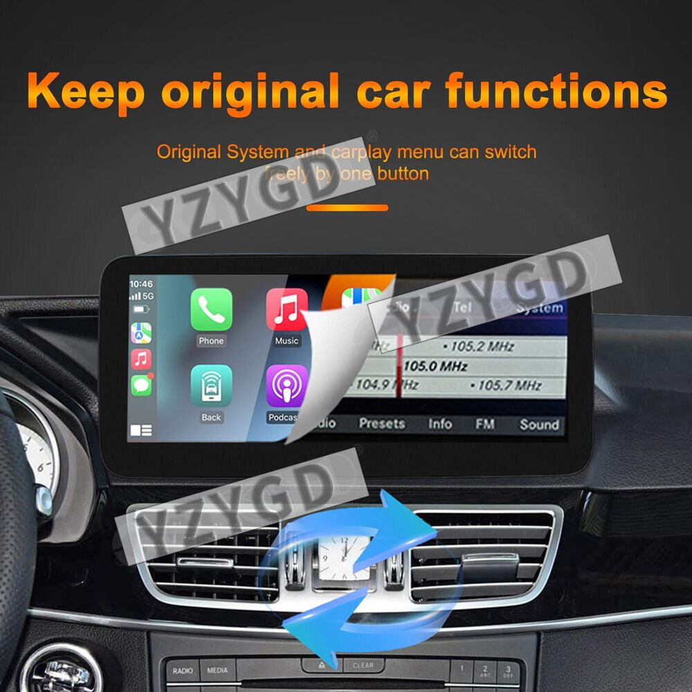 for Mercedes-Benz E Class W212 2010-2015 12.3 CarPlay Screen Multimedia Player