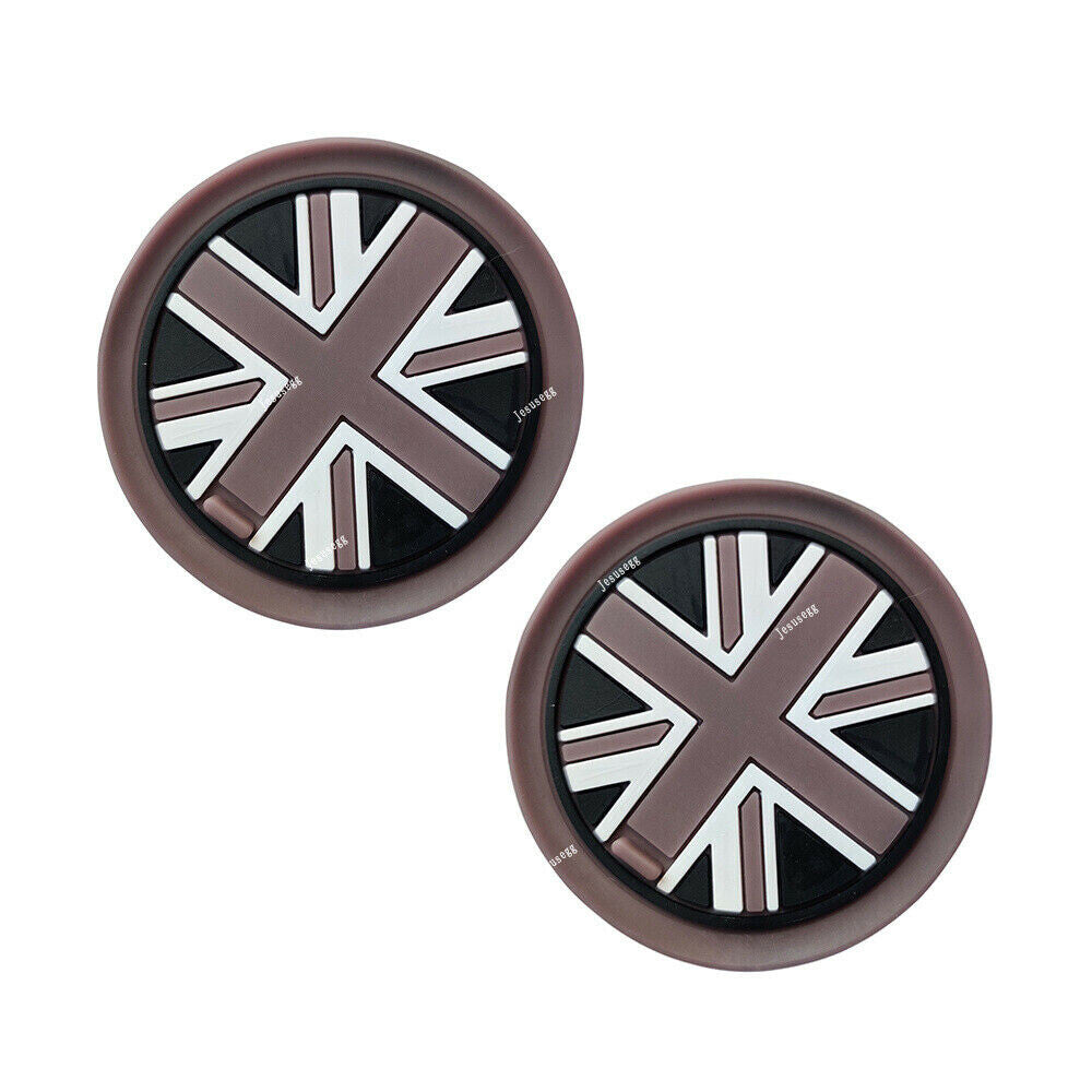 2x Union Jack CAR Cup Mat Cup Coaster for Mini Cooper JCW R55 R56 R57 R58 Q