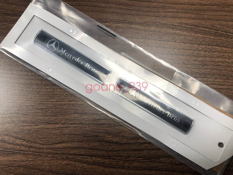2pcs Black for Mercedes Car Emblem Badge Sticker Side Skirts Badge Logo