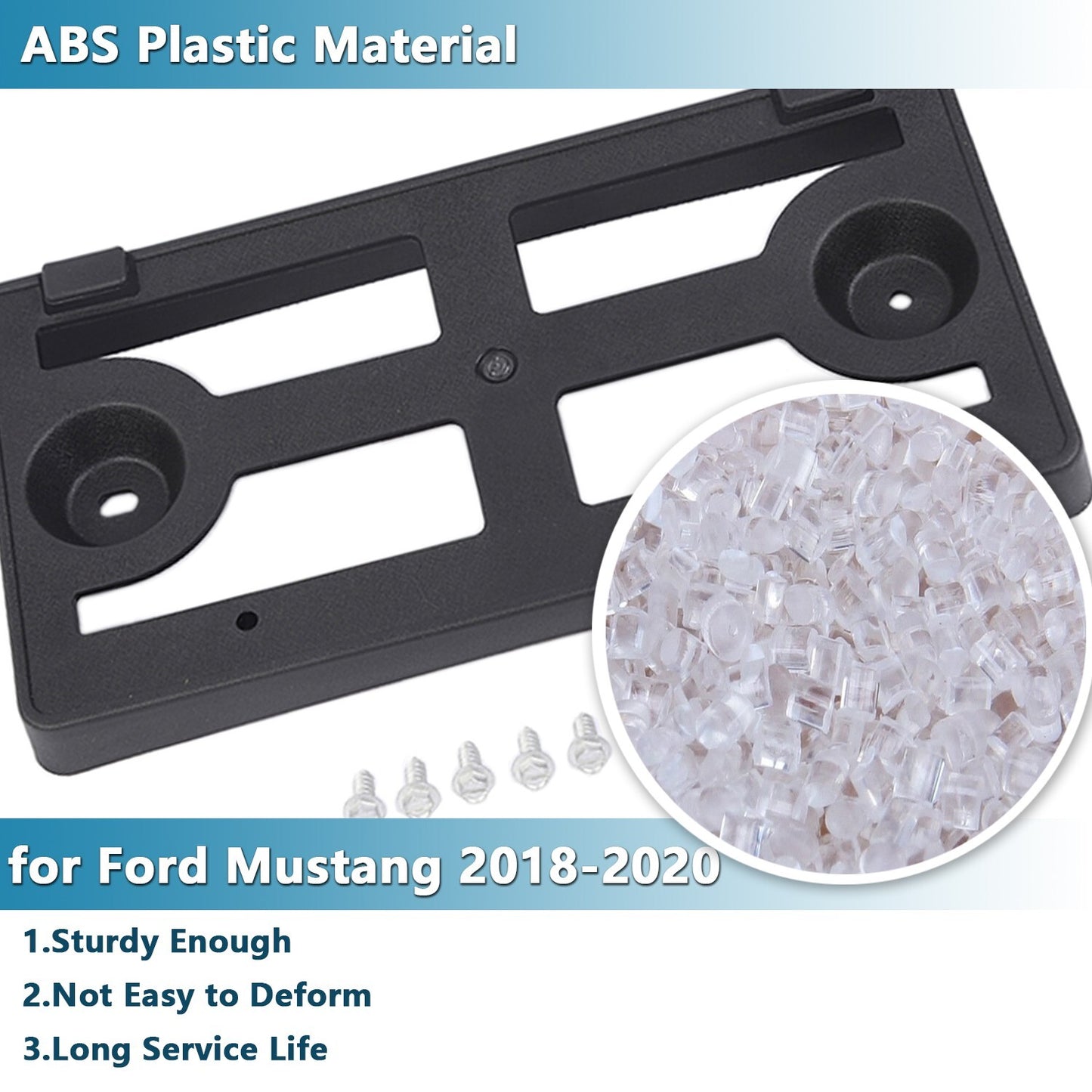 Front Bumper License Plate Bracket Mount Holder for Ford for Mustang 2018 2019 2020
