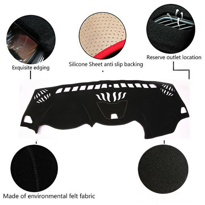 1P Inner Dashboard Dash Mat Non-slip DashMat Sun Shade for Jeep Cherokee 14-2022