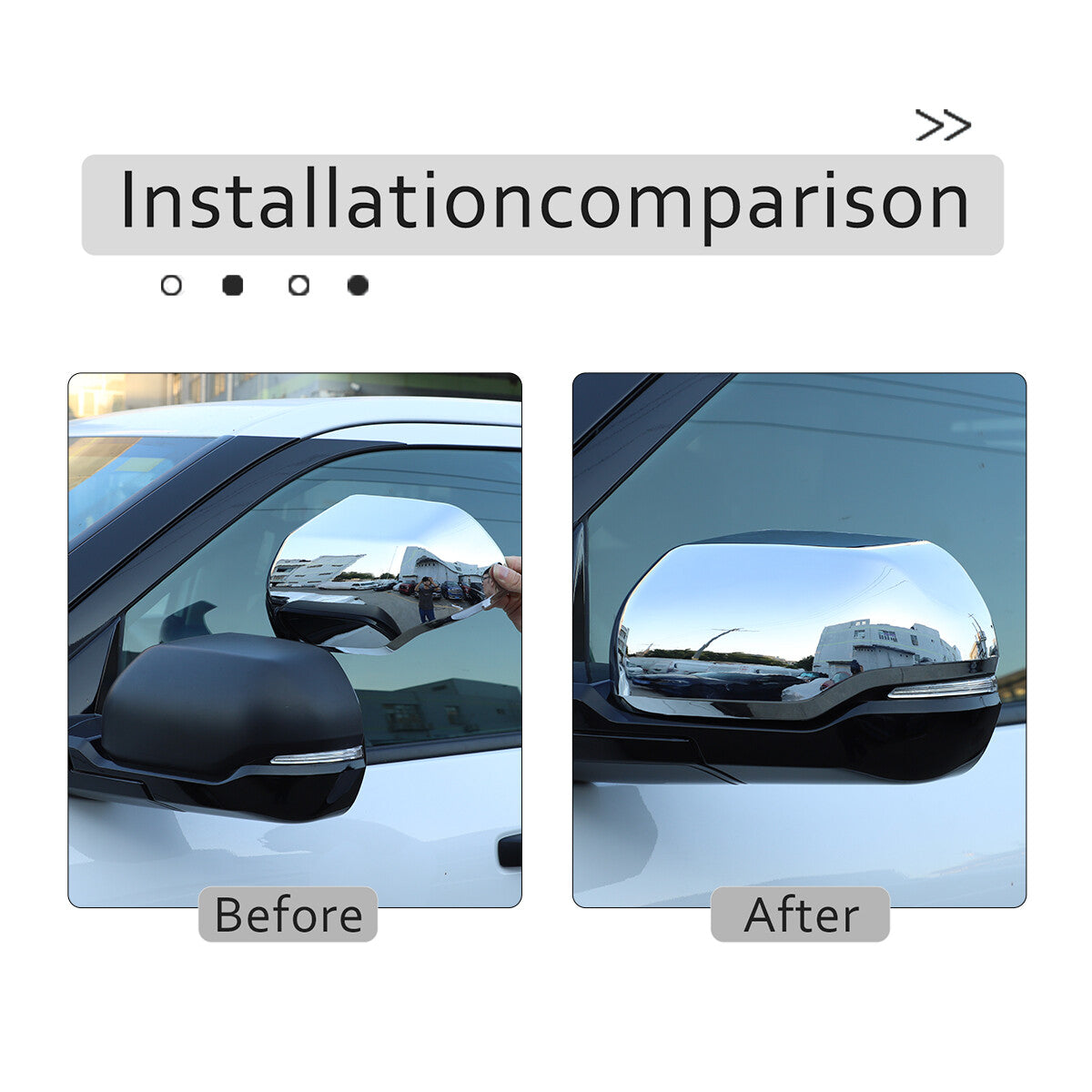 Chrome exterior mirror handles and barbecue bumper trim for Tendera 22-24 n