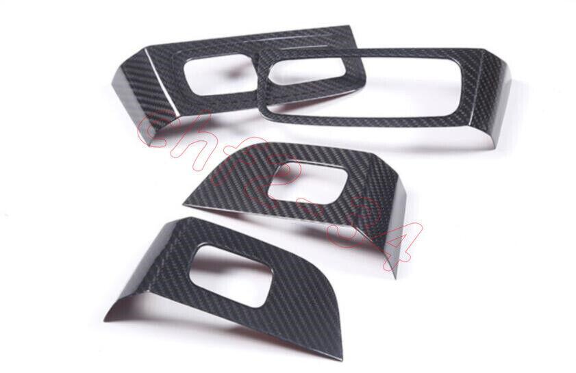 for Porsche Taycan 2020-2023 Dry Carbon Window Lift Panel Switch Cover Trim 4PCS