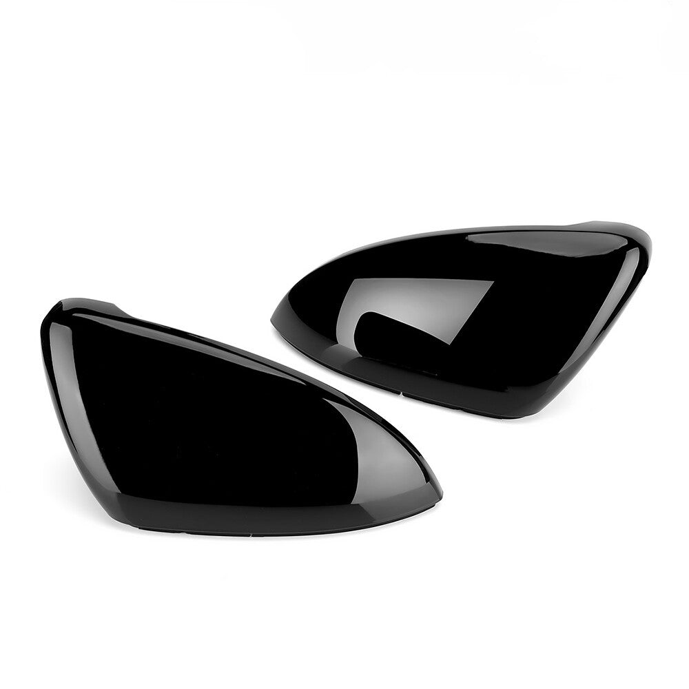 Two-piece gloss black wing mirror cap housings for Volkswagen for Golf MK7 Mk7.5 GTI 2013-2018.