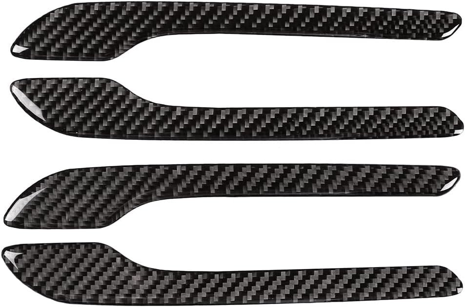 4-Piece Car Carbon Fiber Style Door Handle Cover Trim for Model 3/Y- n